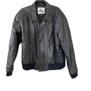 Vintage Saddlery Cooper  collection Leather Bomber Flight Jacket men’s XL zip up